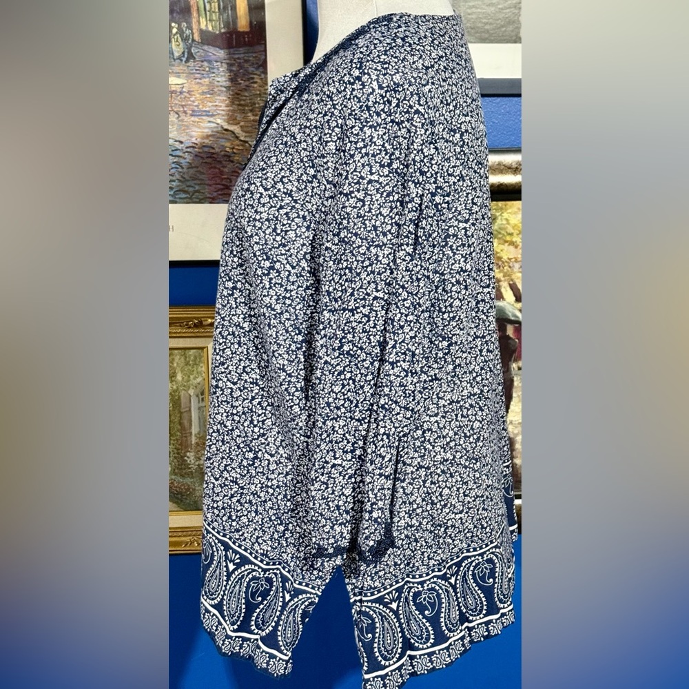 Anne Carson Black And White Patterned Blouse - image 3